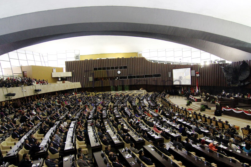 Suasana Konferensi Parlemen Asia Afrika, di Gedung DPR, Kamis (23/4). Foto: RES