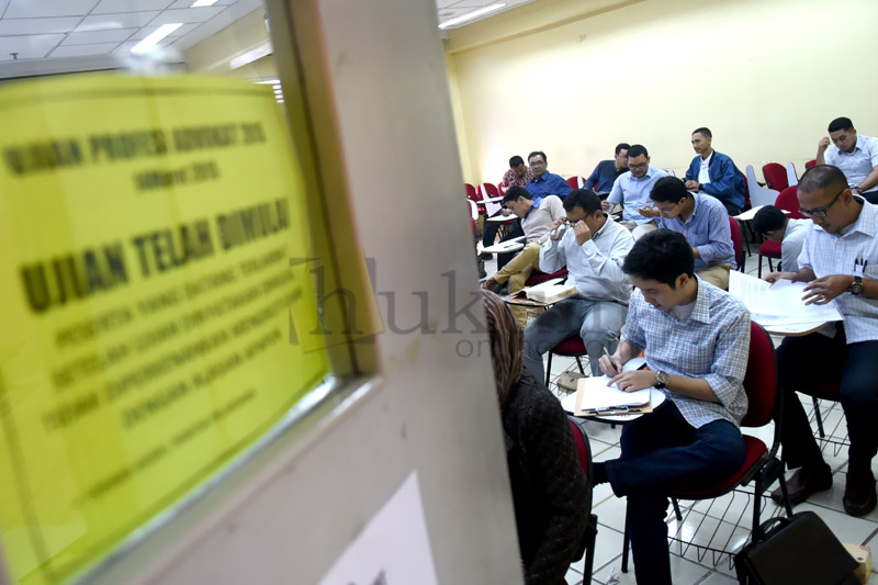 Suasana ujian advokat PERADI 2015. Foto: RES
