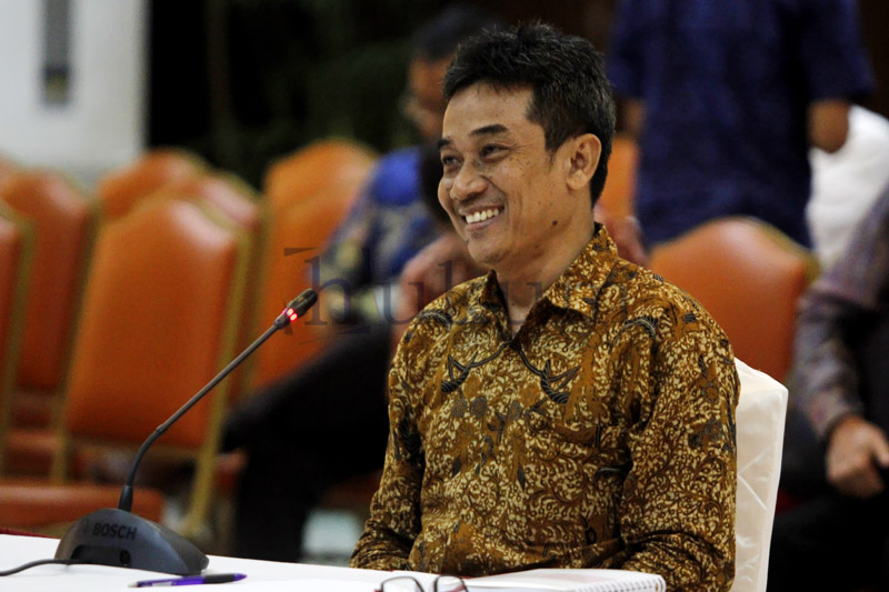 Capim KPK, Sujanarko saat seleksi wawancara di Jakarta. Foto: RES