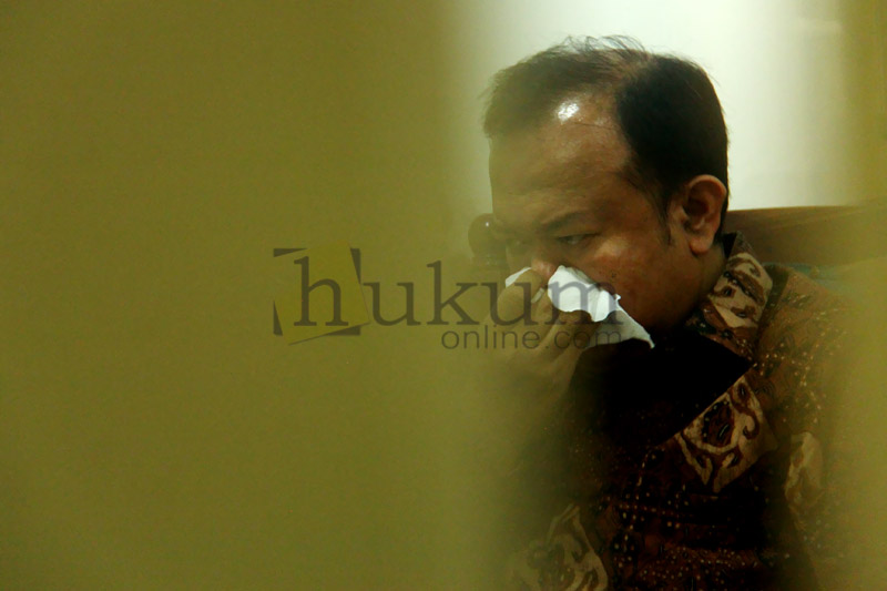 Patrice Rio Capella saat menjalani sidang perdana di Pengadilan Tipikor Jakarta, Senin (9/11). Foto: RES
