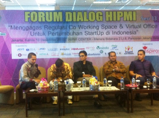 Forum Dialog Himpi terkait polemik regulasi virtual office, Kamis (10/12). Foto: Easybiz