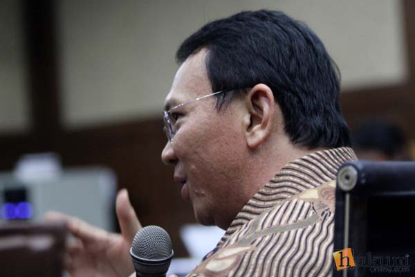 Ahok saat bersaksi di Pengadilan Tipikor Jakarta, Kamis (4/2). Foto: RES