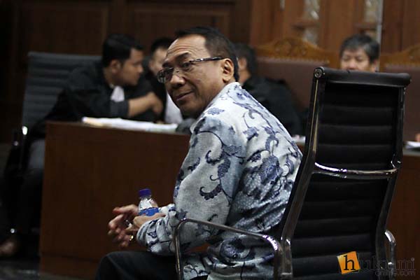 Jero Wacik saat menjalani sidang vonis di Pengadilan Tipikor Jakarta, Rabu (10/2). Foto: RES