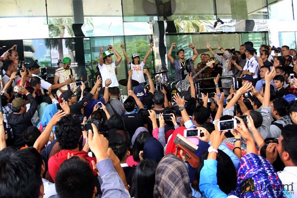 Konser Slank menolak hak angket KPK. Foto: RES