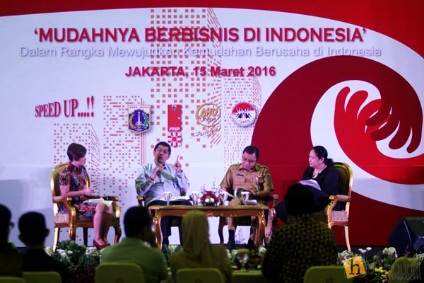 Ditjen AHU Kemenkumham menggelar seminar nasional dengan tema Mudahnya Berbisnis di Indonesia. Foto: RES