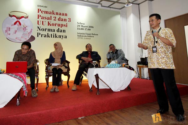 Diskusi yang berlangsung di STHI Jentera di Jakarta. Foto: RES