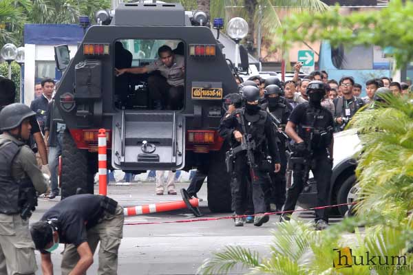 Ilustrasi penanganan aksi terorisme di Sarinah, Jakarta. Foto: RES