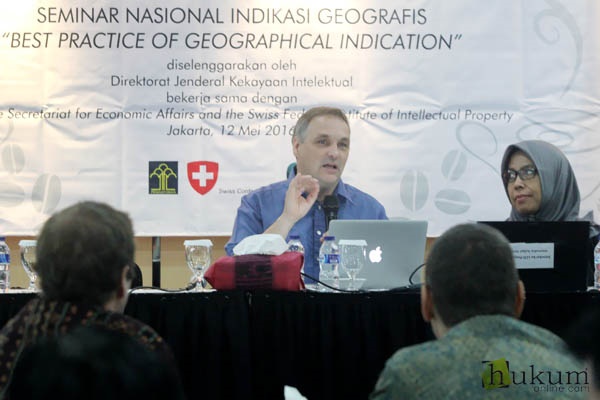 Seminar Nasional Indikasi Geografis yang diselenggarakan oleh Ditjen KI. Foto: RES