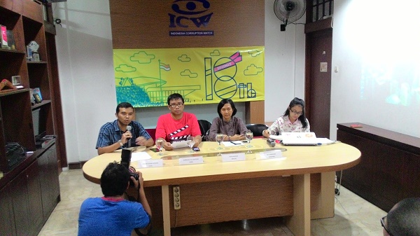 Acara diskusi ICW, Jumat (20/5). Foto: RFQ