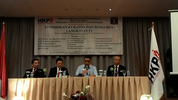 HKPI menggelar pendidikan kurator dan pengurus angkatan I bekerjasama dengan Ditjen AHU, Kemenkum HAM. Foto: NNP