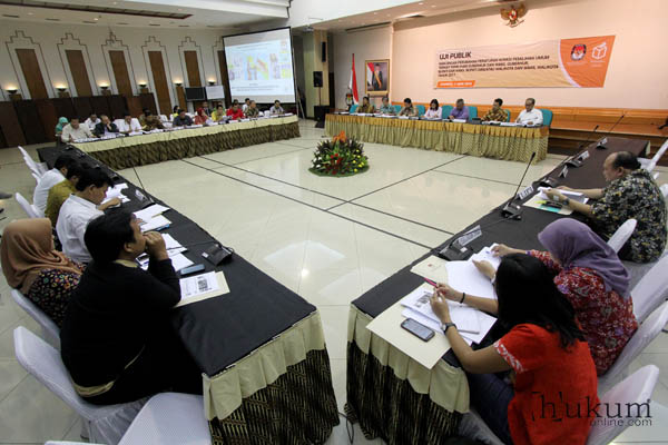 Acara uji publik rancangan PKPU yang digelar di kantor KPU, Selasa (7/6). Foto: RES