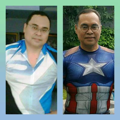 Perubahan pada diri Prof Hikmahanto Juwana setelah menjalani program diet. Foto: Istimewa