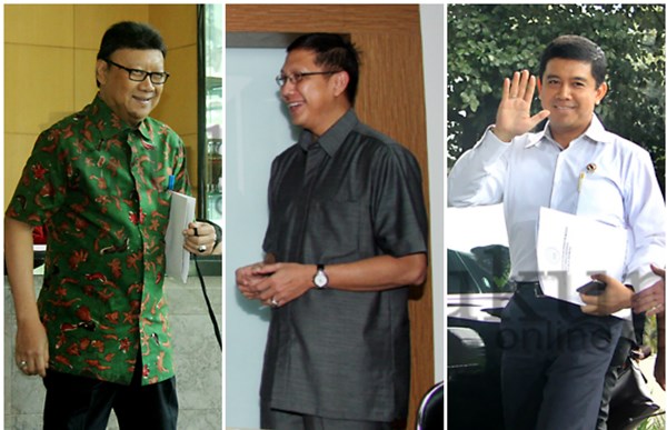 Mendagri Tjahjo Kumolo, Menag Lukman Hakim Saifuddin, dan Menpan RB Yuddy Chrisnandi. Foto: RES