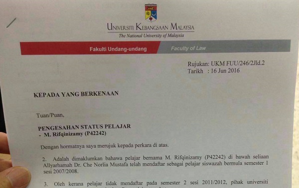 Dosen FH Lambung Mangkurat ketahuan palsukan ijazah. Foto: Istimewa