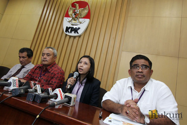 Jumpa pers terkait hasil kajian dana kampanye pilkada di Gedung KPK. Foto: RES