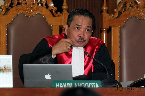 Hakim Binsar Gultom saat bertugas di PN Jakarta Pusat. Foto: RES