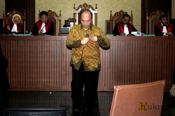 Pengadilan Tipikor menggelar sidang lanjutan kasus dugaan suap dengan terdakwa Kasubdit Kasasi Perdata Direktorat Pranata dan Tata Laksana Perkara Perdata Badan Peradilan Umum Mahkamah Agung (MA), Andri Tristianto di Jakarta, Kamis (28/7). 