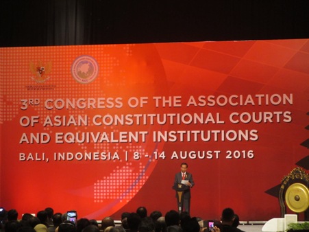 Presiden Joko Widodo berpidato dalam Kongres AACC di Nusa Dua Bali. Foto: ARI/ASH