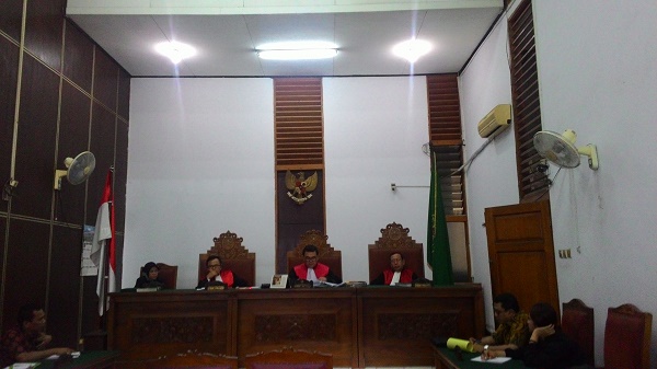 Suasana sidang putusan PT NSP vs KLHK. Foto: HAG