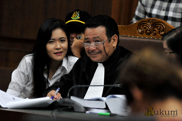 Jessica Kumala Wongso, terdakwa pembunuhan berencana, di PN Jakarta Pusat. Foto: RES