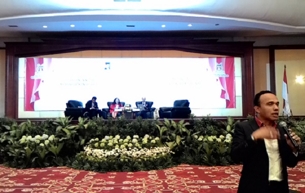 Seminar Nasional yang digelar Pengurus Pusat Ikatan Notaris Indonesia (PP INI) di Jakarta. Foto: NNP