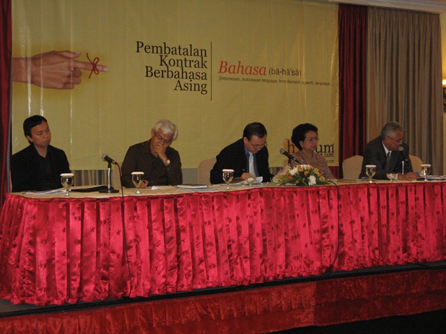 Seminar pembatalan kontrak berbahasa asing yang pernah diselenggarakan hukumonline di Jakarta. Foto: PROJECT