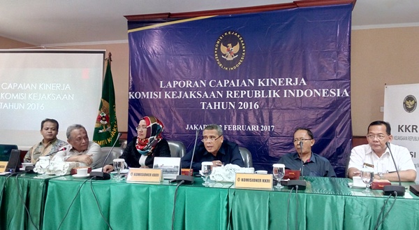 Konperensi pers Komisi Kejaksaan Republik Indonesia di Jakarta, 2017. Foto: Edwin