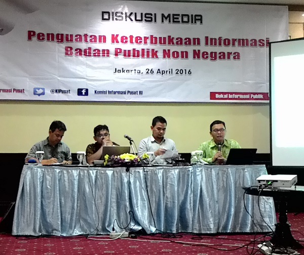 Salah satu diskusi mengenai badan publik yang diselenggarakan Komisi Informasi Pusat. Foto: NNP