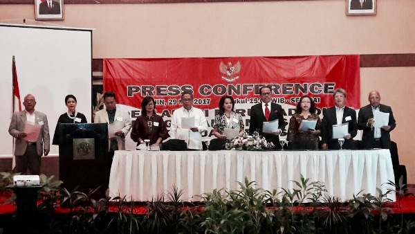 Deklarasi Forum Advokat Pembela Pancasila di Jakarta, Senin (29/5). Foto: ISTIMEWA/FAPP