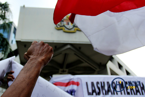 Demo Laskar Merah Putih depan kedubes malaysia 1.JPG