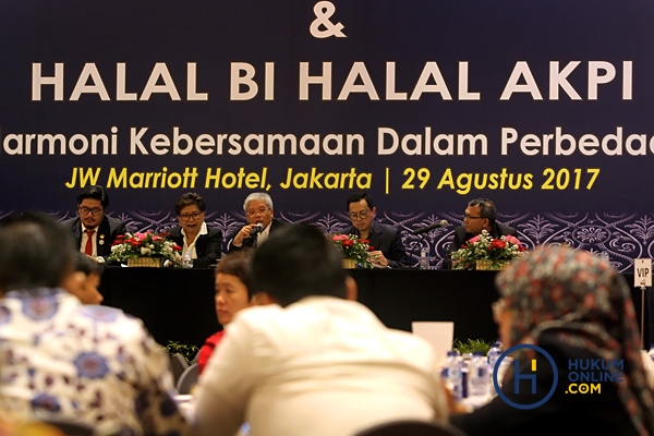 Suasana Rapat Anggota Tahunan dan Halal Bi Halal AKPI di Jakarta, Selasa (29/8). Foto: RES