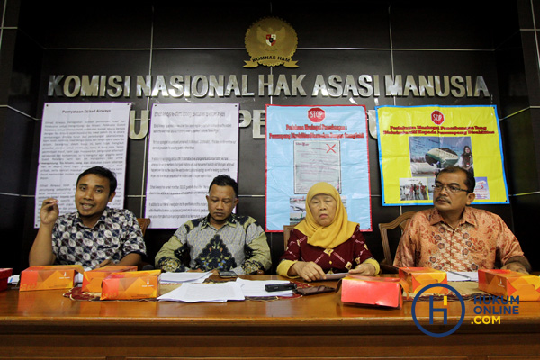 Konperensi pers Komnas HAM dan pengacara Dwi Aryani di Jakarta, Kamis (07/12). Foto: RES