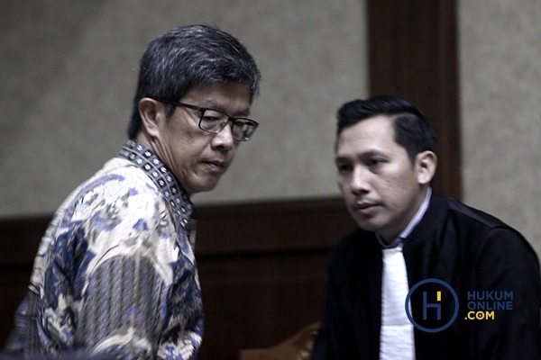 Terdakwa kasus korupsi KTP Elektronik Anang Sugiana saat menjalani sidang di Pengadilan Tipikor Jakarta, beberapa waktu lalu.