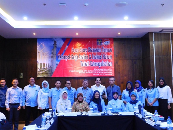 FGD (Focus Group Discussion) Temuan Kelompok Kerja (Pokja) Analisis dan Evaluasi Hukum terkait Ketenagalistrikan yang digelar pada 17-18 Juli di Hotel Veranda, Jakarta Selatan. Foto: Istimewa