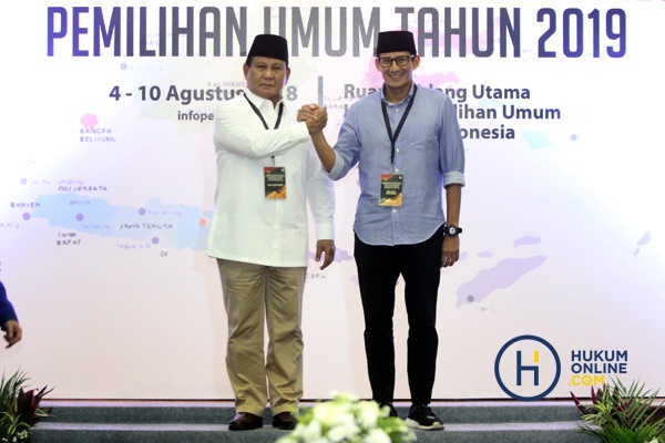 Prabowo-Sandiaga Uno Resmi Daftar Capres-Cawapres di KPU. Foto: RES