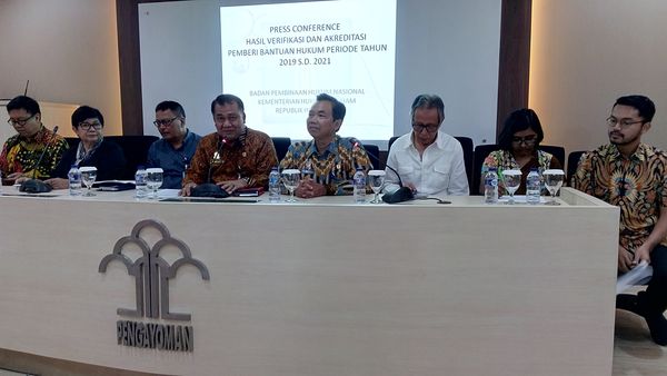 Konpres BPHN tentang hasil verifikasi dan akreditasi organisasi bantuan hukum di Indonesia tahun 2019, Foto: NEE