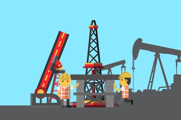 Ilustrasi tambang minyak dan gas bumi. BAS