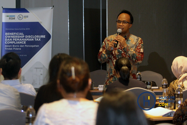 Ichwan Sukardi, Managing Partners RSM Indonesia, dalam acara pelatihan hukumonline. Foto: RES