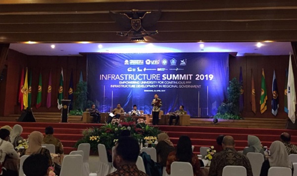 Acara Infrastructure Summit 2019 bertema Empowering University for Continuous PPP Infrastructure Development in Regional Government. Foto: HMQ 