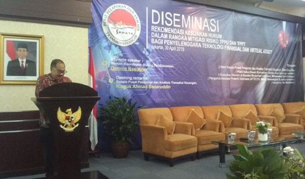 Diseminasi â€œRekomendasi Kebijakan Hukum Mitigasi Risiko TPPU-PT bagi Fintech dan Virtual Assetâ€ di Jakarta, Selasa (30/4). Foto: MJR