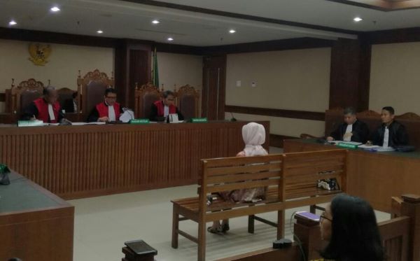 Sidang Asty Winasty di Pengadilan Tipikor Jakarta. Foto: AJI