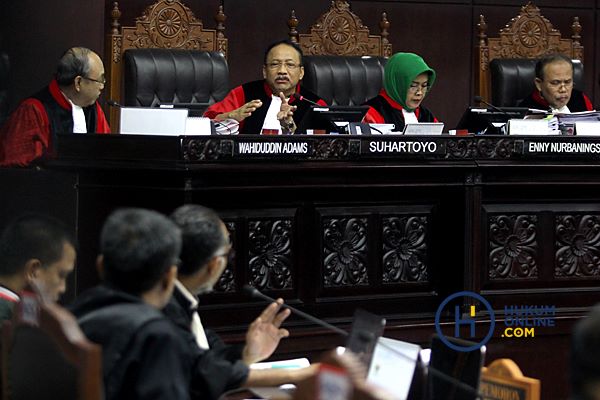 Sidang sengketa di Mahkamah Konstitusi. Foto: RES