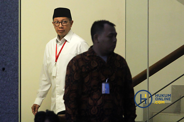 Menteri Agama Lukman Hakim Saifuddin di gedung KPK, Mei lalu. Foto: RES