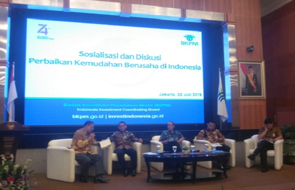 Acara Sosialisasi dan Diskusi Perbaikan Kemudahan Berusaha di Indonesia, Jakarta, Kamis (25/7). Foto: MJR