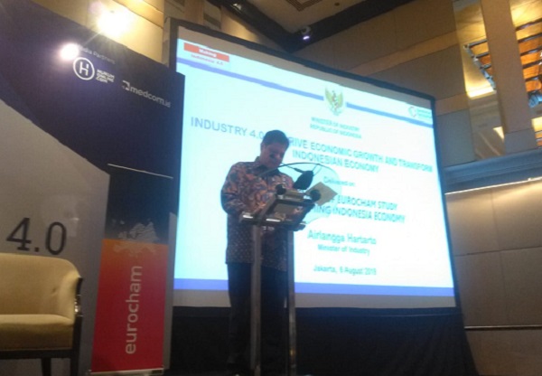 Acara Transforming Indonesia Economy toward Industry 4.0 di Jakarta, Selasa (6/8). Foto: MJR