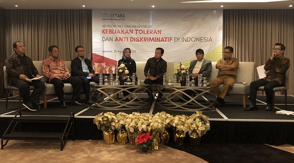 Diskusi Mendorong dan Memperkuat Kebijakan Toleran dan Antidiskriminasi di Indonesia, Selasa (13/8). Foto: DAN