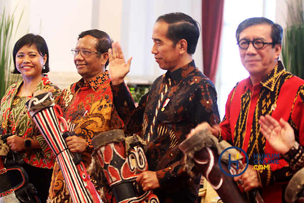 Presiden Jkowi saat membuka Konferensi Nasional HTN VI di Istana Negara, Senin (2/9). Foto: RES