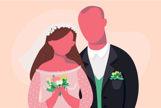 Ilustrasi perkawinan di usia muda. UU Perkawinan memungkinkan adanya dispensasi. Ilustrator: HGW