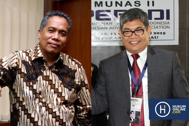 Luhut MP Pangaribuan (kiri) dan Fauzie Yusuf Hasibuan (kanan). Foto: RES