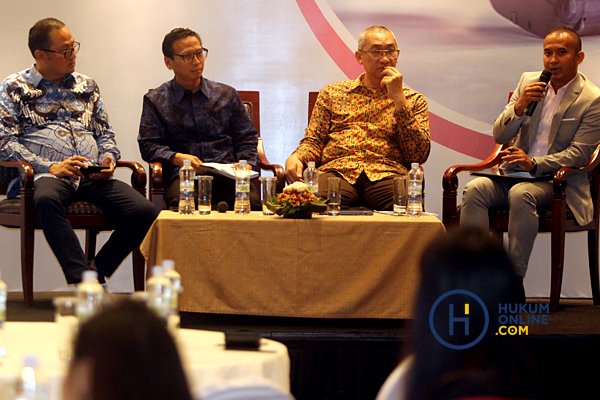 acara diskusi Hukumonline dengan topik â€œPerkembangan Terbaru Penyelenggaraan Sistem dan Transaksi Elektronik Berdasarkan PP 71 Tahun 2019 (PSTE)â€ di Jakarta, Selasa (3/12). Foto: RES